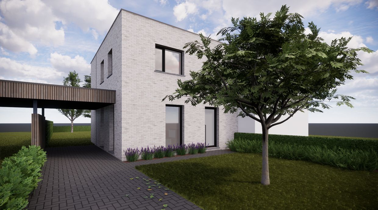 Verkaveling Neeroeteren met woningen en bouwgronden